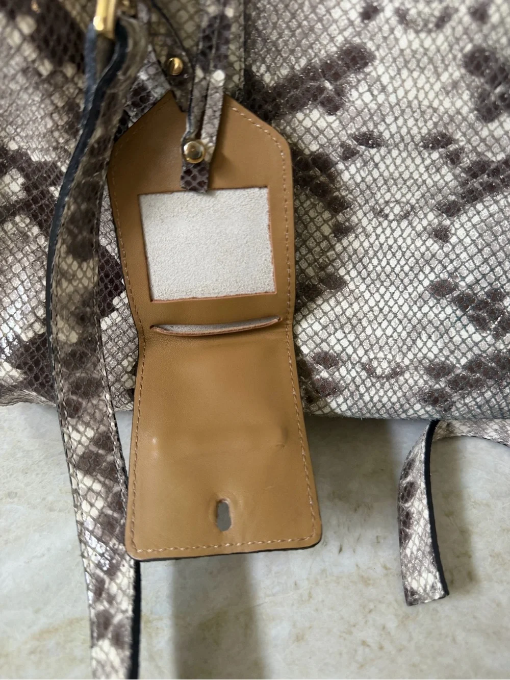 A. Bellucci Reptile leather Boston bag Gorgeous!